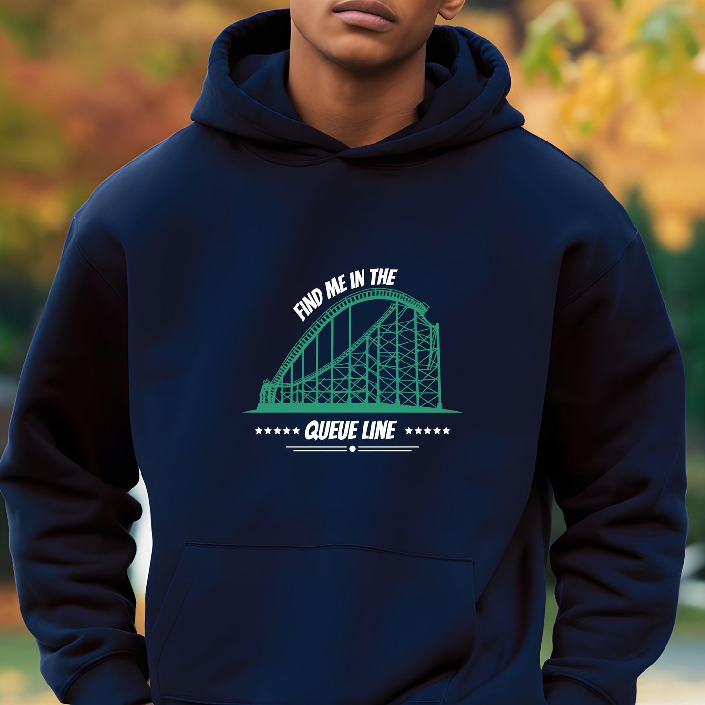 Achterbahn Hoodie, Damen, Männer, Freizeitpark, Roller Coaster, Achterbahn-Fan, Frauen und Männer, Unisex,find me in the queue-line,Geschenk
