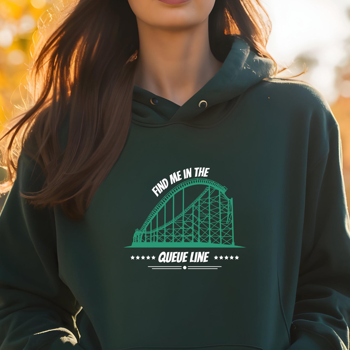 Achterbahn Hoodie, Damen, Männer, Freizeitpark, Roller Coaster, Achterbahn-Fan, Frauen und Männer, Unisex,find me in the queue-line,Geschenk