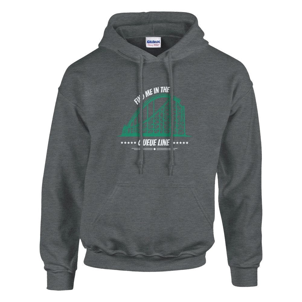 Achterbahn Hoodie, Damen, Männer, Freizeitpark, Roller Coaster, Achterbahn-Fan, Frauen und Männer, Unisex,find me in the queue-line,Geschenk