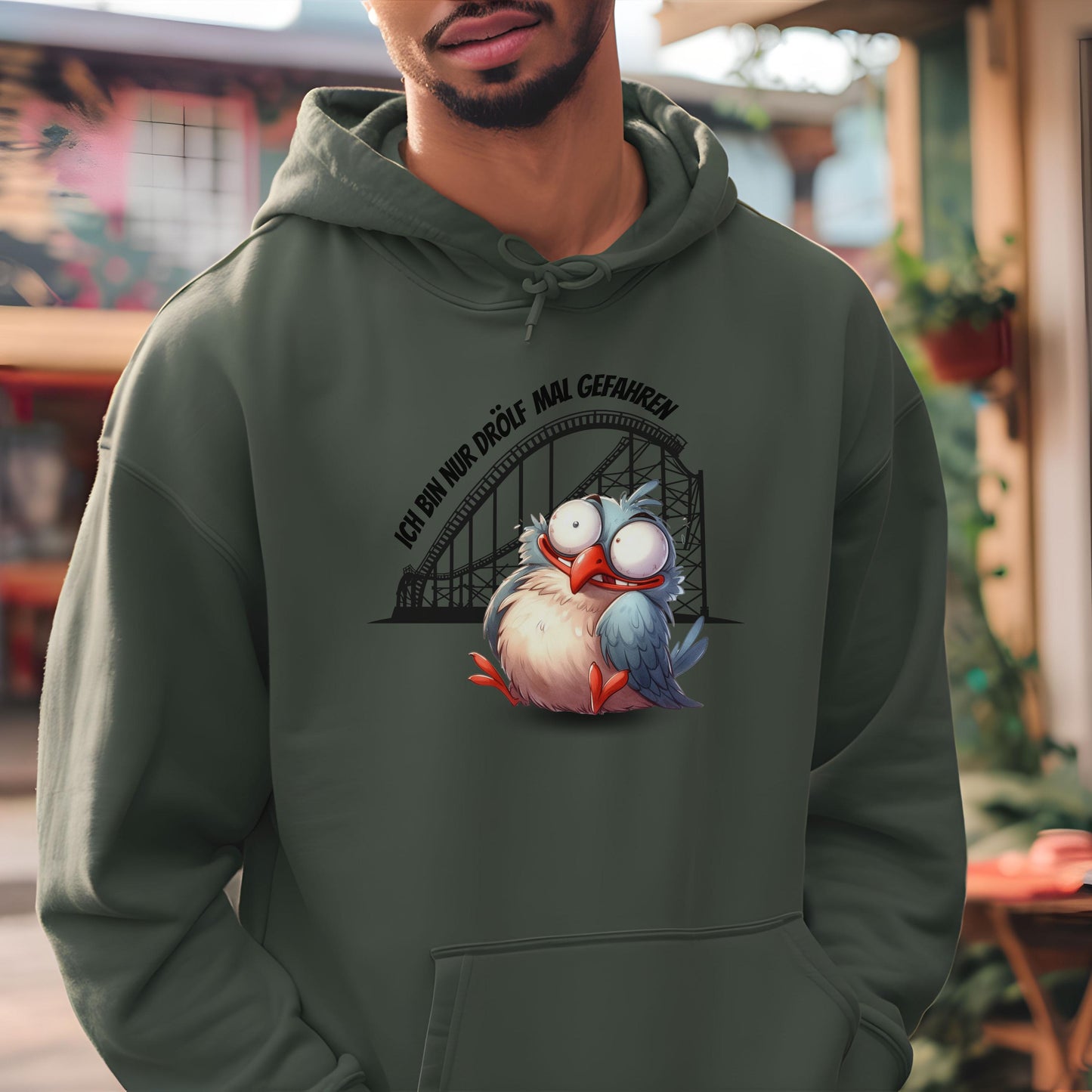 Achterbahn Hoodie, lustiger Pullover für Freizeitpark-Fans, Geschenkidee Achterbahn fahren, Ich bin nur drölf mal gefahren Pullover