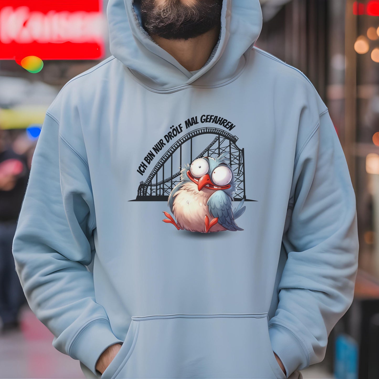 Achterbahn Hoodie, lustiger Pullover für Freizeitpark-Fans, Geschenkidee Achterbahn fahren, Ich bin nur drölf mal gefahren Pullover