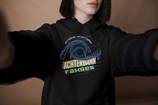 Würde jetzt lieber Achterbahn fahren Hoodie, Freizeitpark Fan, Geschenkidee Achterbahn-Fan, Lustiger Kapuzenpullover, Achterbahn Shirt