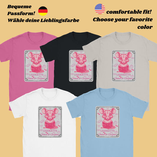 Leseratte Shirt, Cheese and Chapter, Buch Shirt, Booktok, Bücherliebe, Lesen Geschenke, Tshirt Bücher, Buchliebhaber, Lesen Geschenke