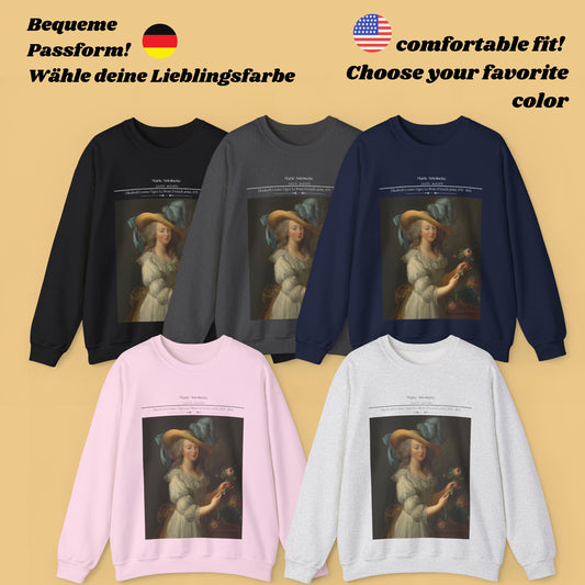 Marie Antoinette Sweatshirt, Königin Pullover Damen, Frankreich Gemälde, Kunstdruck,Renaissance-Design,Pulli, Kunstdruck Sweater
