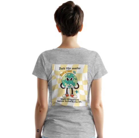 Statement Shirt, Front & Backprint, Empathie, Umwelt, Mitgefühl, Heavyweight Unisex T-Shirt mit Rundhalsausschnitt