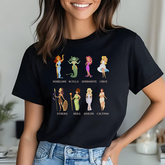 Epic Odysseus: Aphrodite,Athena, Circe T-Shirt, Musical Griechische Mythologie, Göttin Shirt, Griechische Sagen, die Odyssee von Homer,
