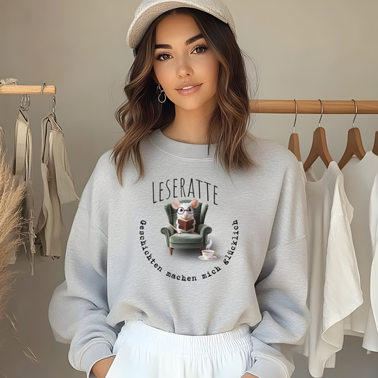 Leseratte-Pulli für Bücherliebhaber und Autoren, süßes Sweatshirt, kuscheliger Pullover